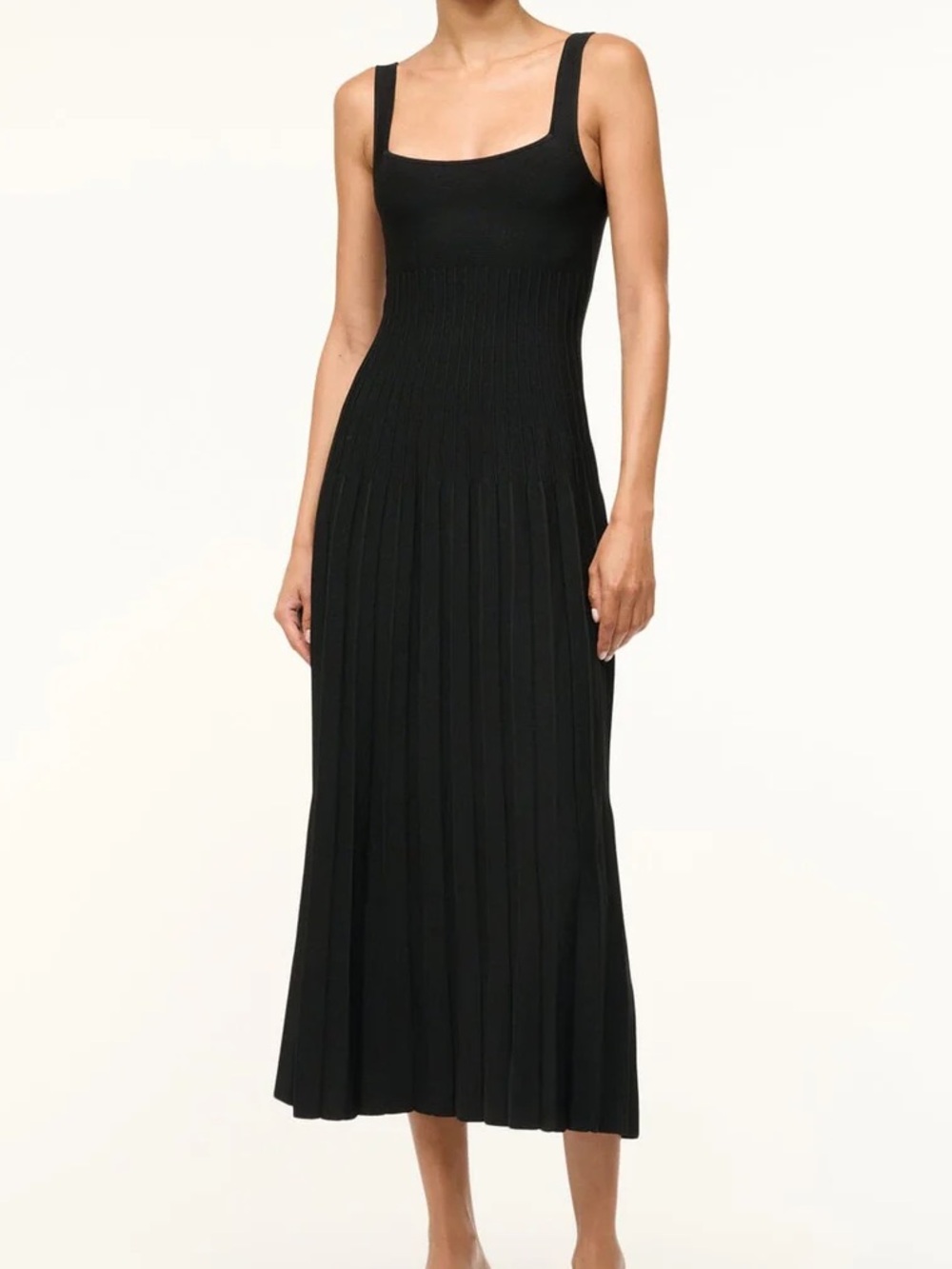 STAUD ELLISON DRESS BLACK